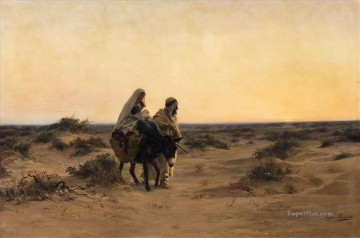 エジプトへの逃亡 ユージン・ジラルデ 東洋学者 Oil Paintings
